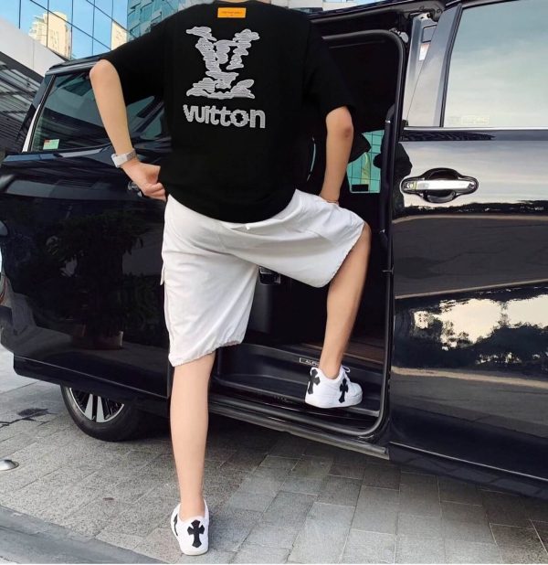 Louis Vuitton Cloud Logo Short-Sleeved Shirt- Black