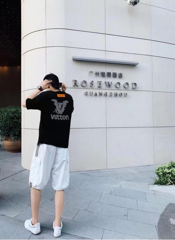 Louis Vuitton Cloud Logo Short-Sleeved Shirt- Black