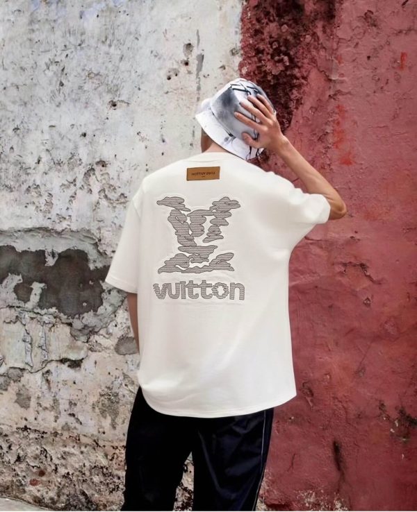 Louis Vuitton Cloud Logo Short-Sleeved Shirt- White