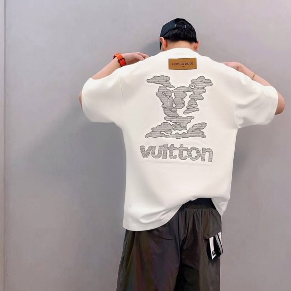 Louis Vuitton Cloud Logo Short-Sleeved Shirt- White