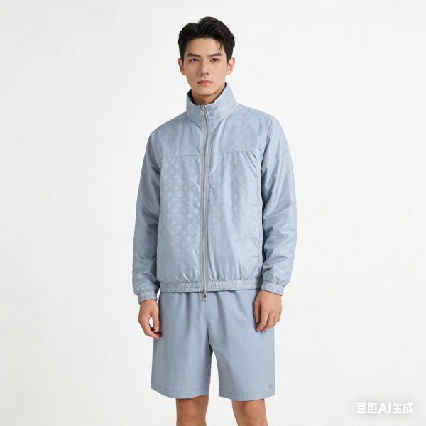 Louis Vuitton Monogram Reversible Windbreaker- Blue/Grey
