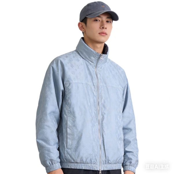 Louis Vuitton Monogram Reversible Windbreaker- Blue/Grey