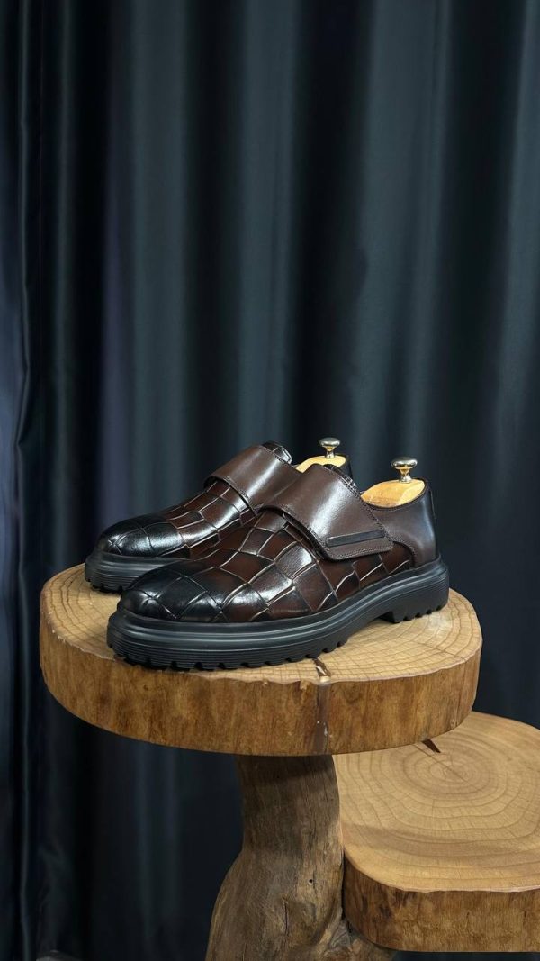 Mahogany Croc-Embossed Hybrid Loafer | The Modern Occasion Edition