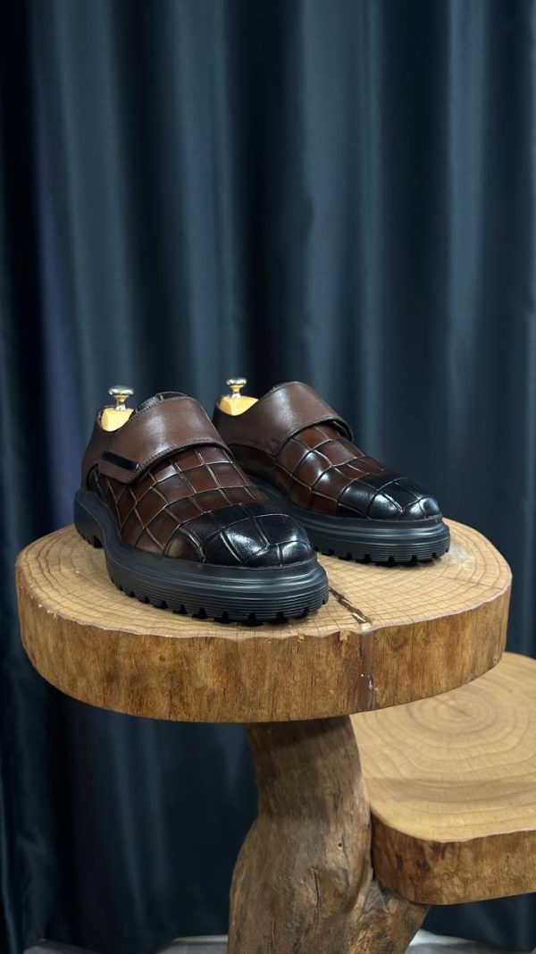 Mahogany Croc-Embossed Hybrid Loafer | The Modern Occasion Edition