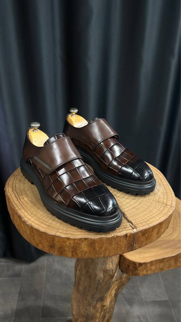 Mahogany Croc-Embossed Hybrid Loafer | The Modern Occasion Edition