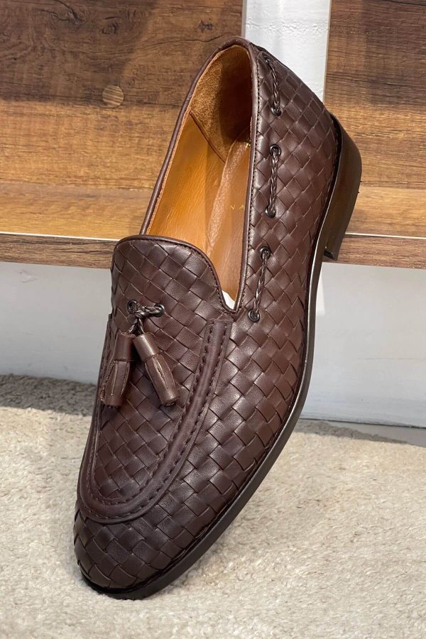 Mahogany-Woven-Calfskin-Tassel-Loafer-The-Summer-Wedding-Edition (6) Mahogany Woven Calfskin Tassel Loafer | The Summer Wedding Edition
