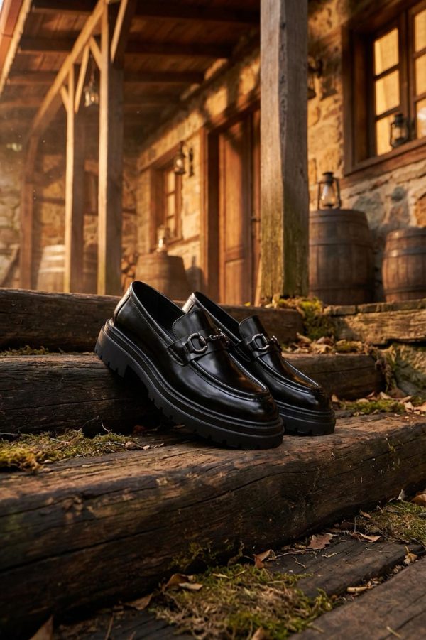 Midnight Black Calfskin Lug Loafer | The Urban Gala Edition