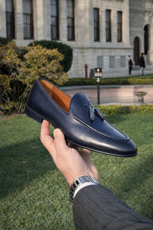 Midnight-Blue-Smooth-Grain-Tassel-Loafer -The-Yacht-Club-Edition (4) Midnight Blue Smooth-Grain Tassel Loafer | The Yacht Club Edition