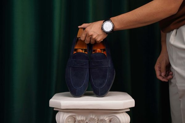 Midnight-Navy-Suede-Penny-Loafer (10) Midnight Navy Suede Penny Loafer | The Sunset Soirée Edition