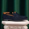 Midnight-Navy-Suede-Penny-Loafer (7) Midnight Navy Suede Penny Loafer | The Sunset Soirée Edition