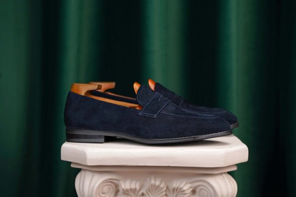 Midnight-Navy-Suede-Penny-Loafer (7) Midnight Navy Suede Penny Loafer | The Sunset Soirée Edition