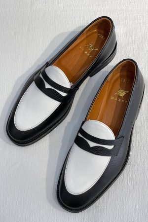 Onyx & Ivory Two-Tone Penny Loafer | The Modern Dandy Edition