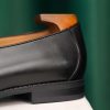 Onyx Leather & Suede "Velvet Crest" Loafer | The Black Tie Summer Edition