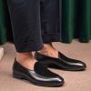 Onyx Leather & Suede "Velvet Crest" Loafer | The Black Tie Summer Edition