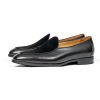 Onyx Leather & Suede "Velvet Crest" Loafer | The Black Tie Summer Edition