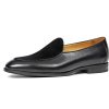 Onyx Leather & Suede "Velvet Crest" Loafer | The Black Tie Summer Edition