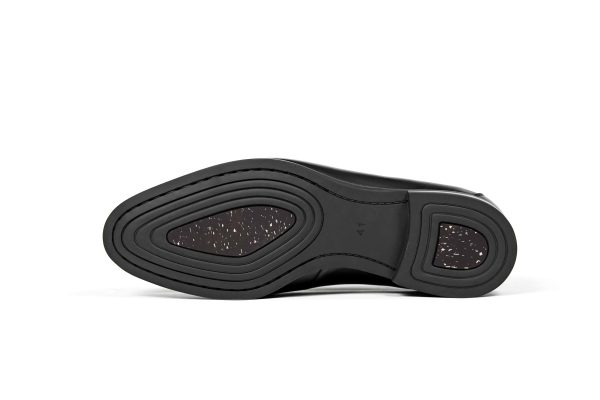 Onyx Leather & Suede "Velvet Crest" Loafer | The Black Tie Summer Edition