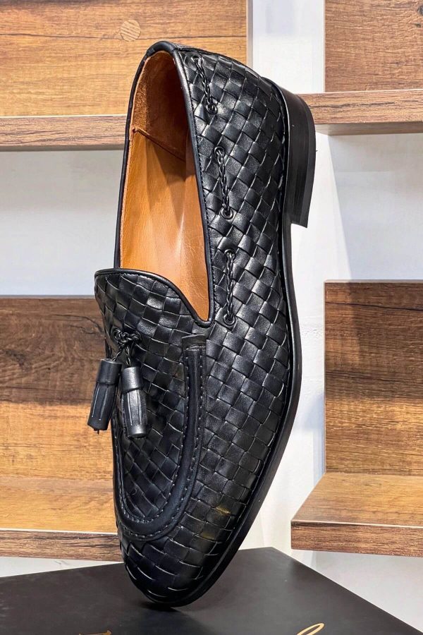 Onyx-Woven-Calfskin-Tassel-Loafer-The-Summer-Black-Tie-Edition (1) Onyx Woven Calfskin Tassel Loafer | The Summer Black Tie Edition