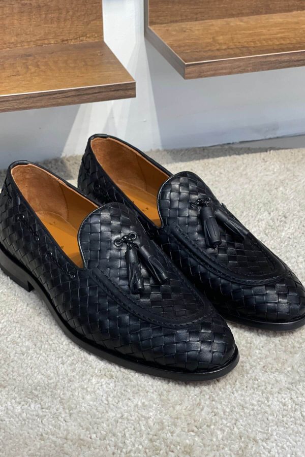 Onyx-Woven-Calfskin-Tassel-Loafer-The-Summer-Black-Tie-Edition (3) Onyx Woven Calfskin Tassel Loafer | The Summer Black Tie Edition