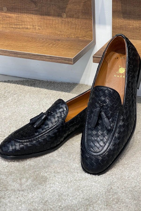 Onyx-Woven-Calfskin-Tassel-Loafer-The-Summer-Black-Tie-Edition (4) Onyx Woven Calfskin Tassel Loafer | The Summer Black Tie Edition