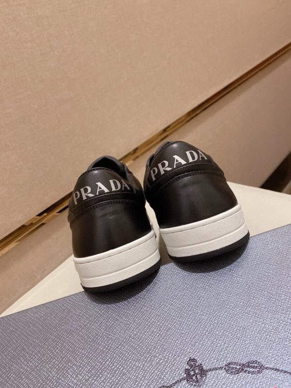 Prada Black Downtown Leather Sneakers