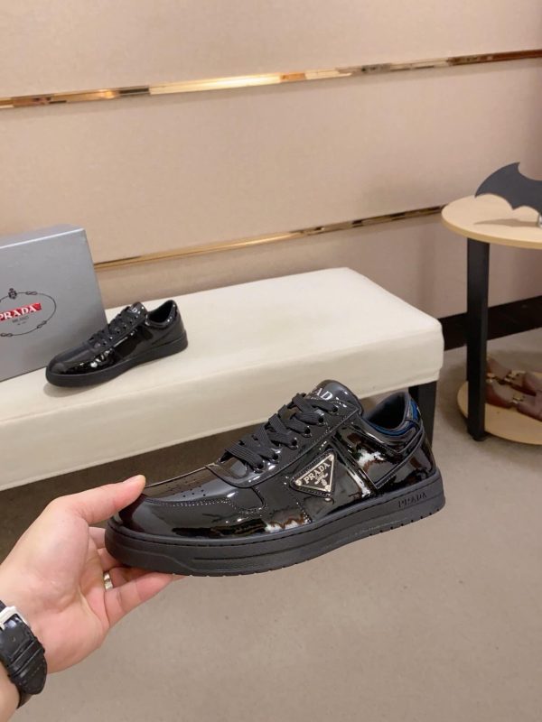 Prada Black Downtown Leather Sneakers