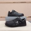 Prada Black Downtown Leather Sneakers