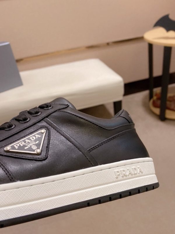 Prada Black Downtown Leather Sneakers