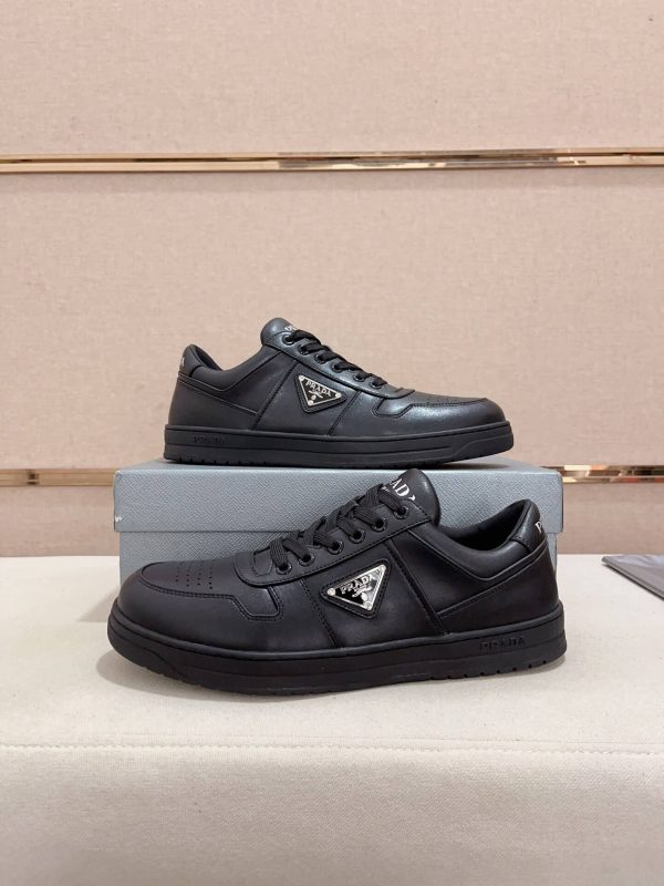 Prada Black Downtown Leather Sneakers