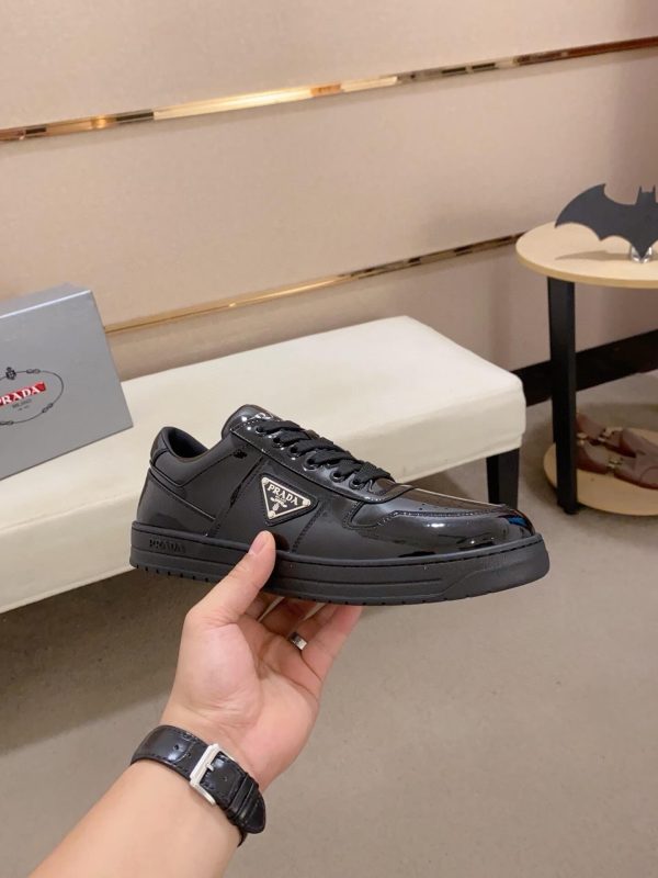Prada Black Downtown Leather Sneakers