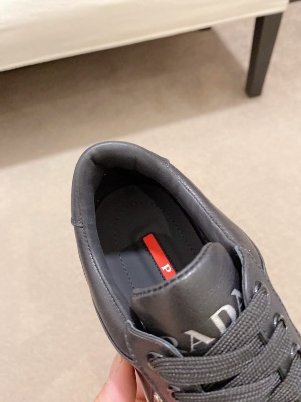 Prada Black Downtown Leather Sneakers