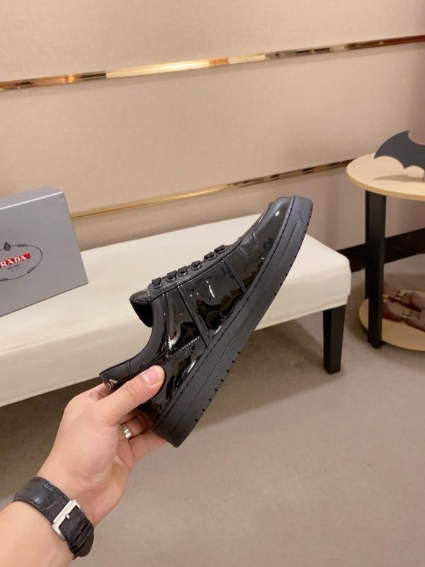 Prada Black Downtown Leather Sneakers