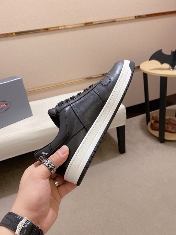 Prada Black Downtown Leather Sneakers
