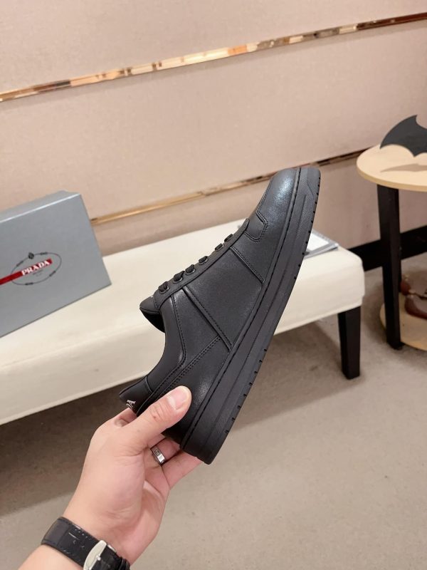 Prada Black Downtown Leather Sneakers