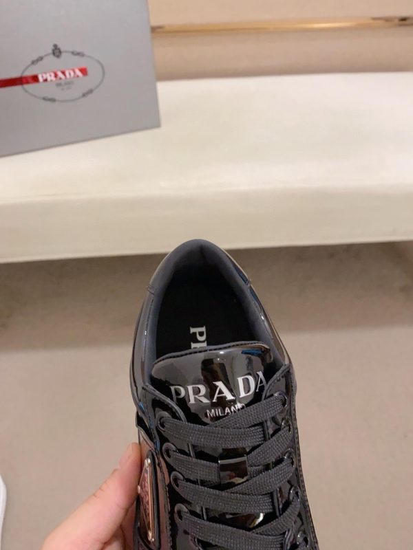 Prada Black Downtown Leather Sneakers
