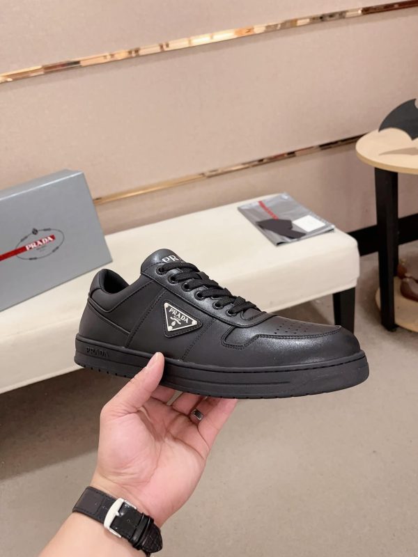 Prada Black Downtown Leather Sneakers