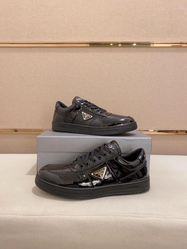 Prada Black Downtown Leather Sneakers