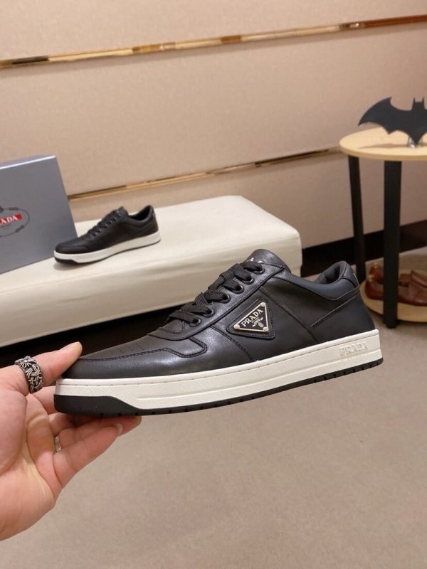 Prada Black Downtown Leather Sneakers
