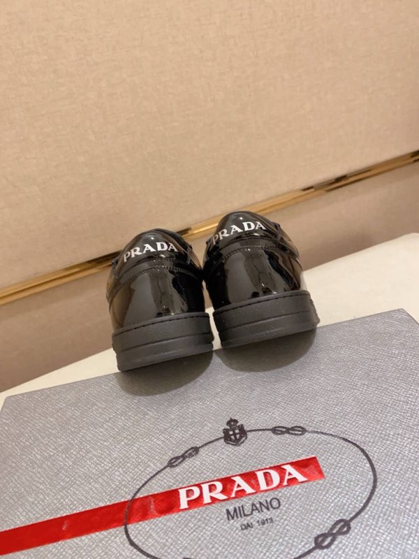 Prada Black Downtown Leather Sneakers