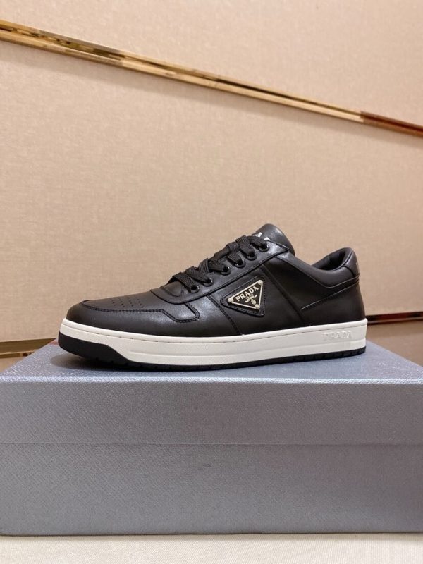 Prada Black Downtown Leather Sneakers