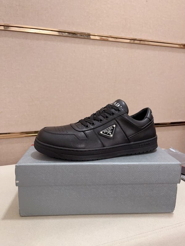 Prada Black Downtown Leather Sneakers