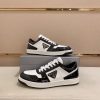 Prada Black and White Downtown Leather Sneakers