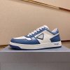 Prada Blue Downtown Leather Sneakers