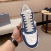 Prada Blue Downtown Leather Sneakers
