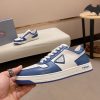 Prada Blue Downtown Leather Sneakers