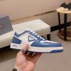 Prada Blue Downtown Leather Sneakers
