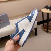Prada Blue Downtown Leather Sneakers