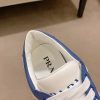 Prada Blue Downtown Leather Sneakers