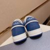 Prada Blue Downtown Leather Sneakers