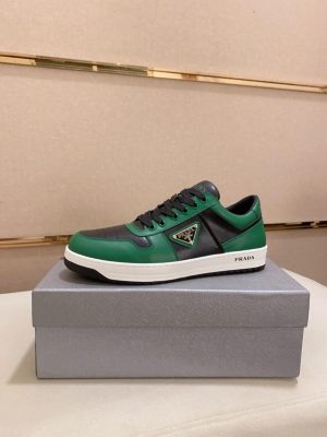 Prada- Green -Downtown -Leather- Sneakers (3) Prada Green Downtown Leather Sneakers